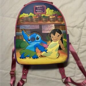 Loungefly Lilo & Stitch Kids Backpack - Blue and Yellow